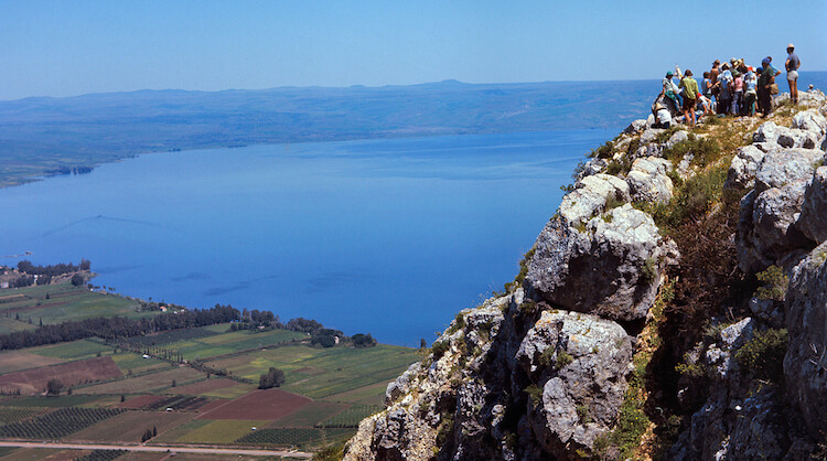 The Sea of Galilee from Mount Arbel