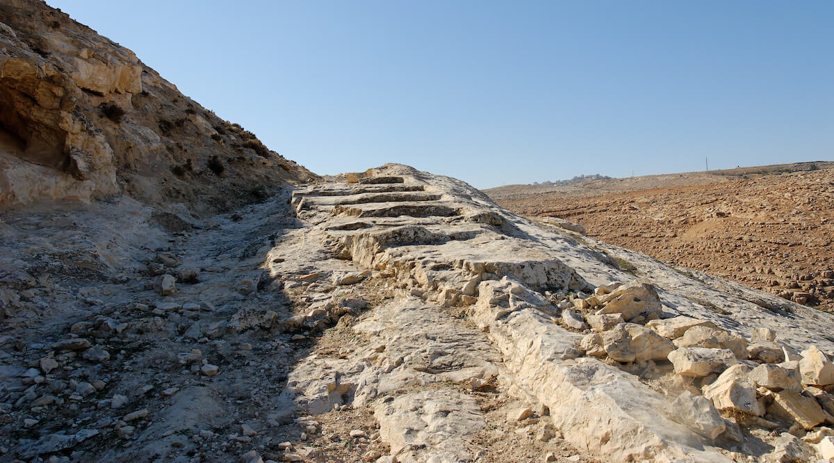 Ascent of Adummim Roman road up to Jerusalem