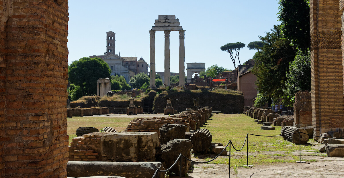 Roman Forum Basilica Julia, Temple of Castor and Pollux