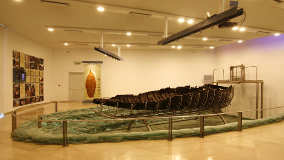 The "Jesus Boat" on display