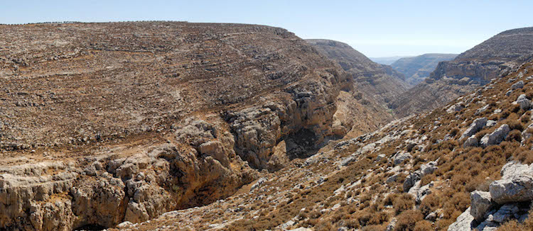 Cliffs near Michmash and Geba
