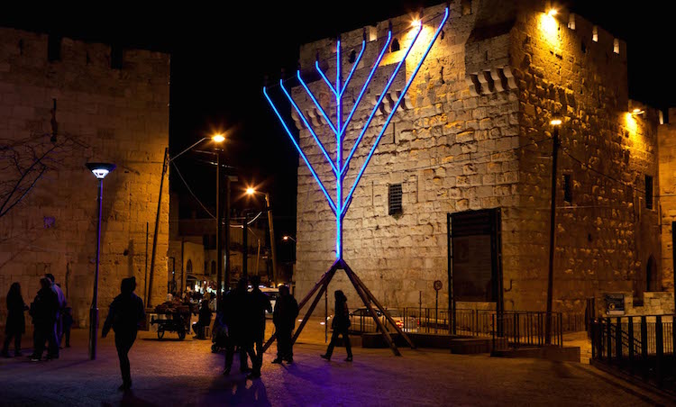 Hanukiah at the Jaffa Gate