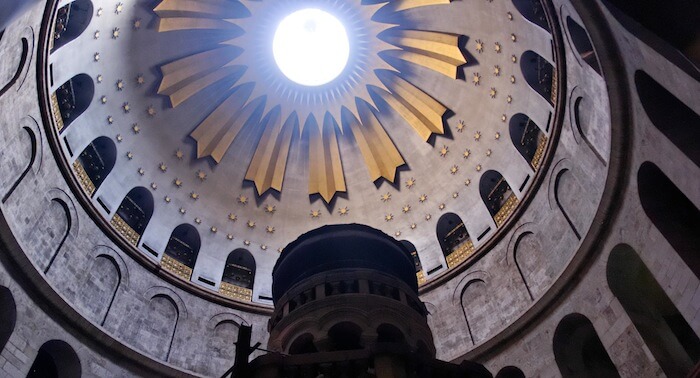 The Holy Sepulchre's dome covers Christ's tomb