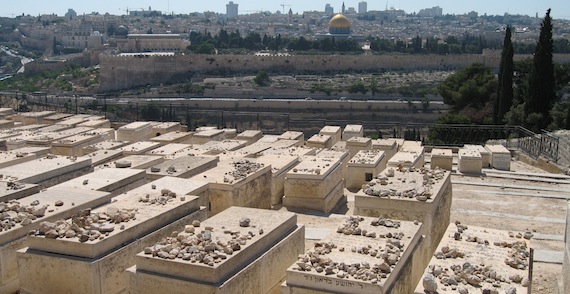 Thousands of Jewish graves lay on the Mount of Olives beside Jerusalem