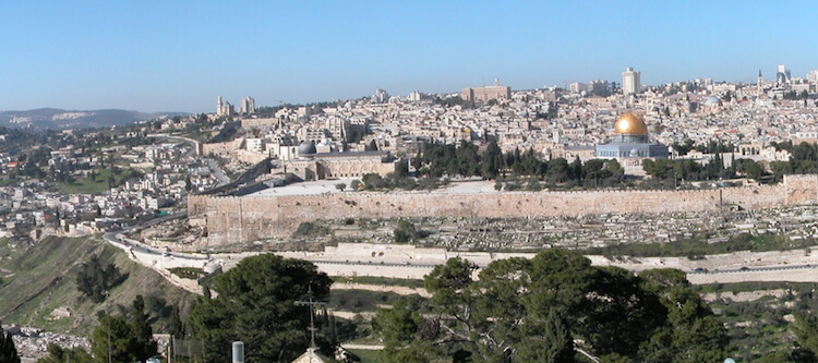 Jerusalem from Mount of Olives panorama
