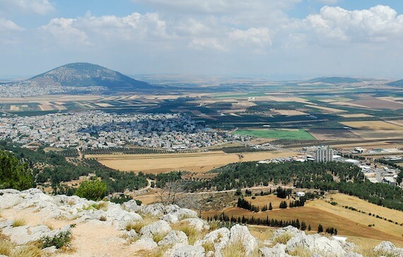 Jezreel Valley and Mount Tabor from Nazareth ridge