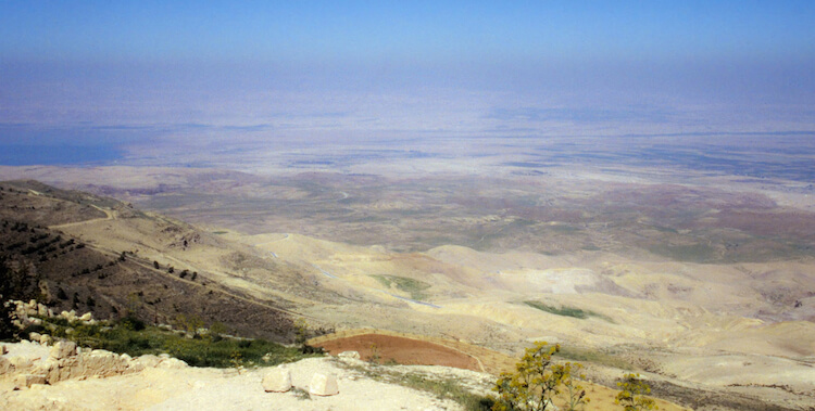 Mount Nebo view of plains of Moab and Dead Sea
