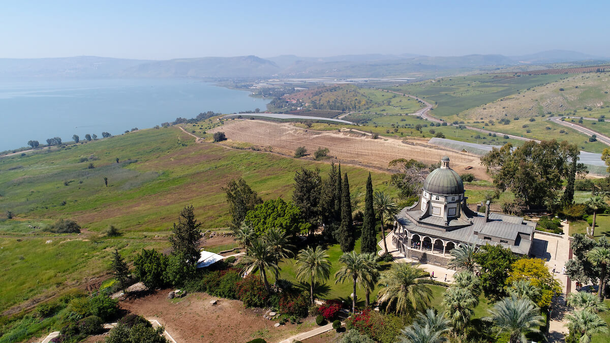 Mount of Beatitudes and Sea of Galilee