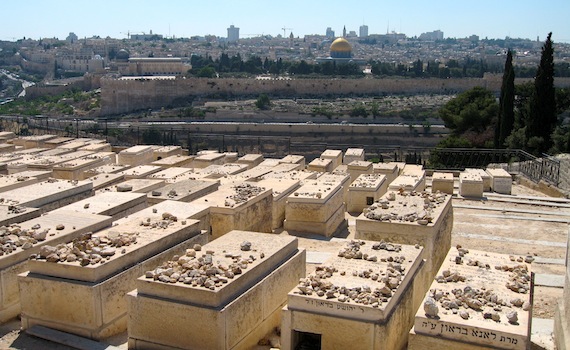 Thousands of Jewish graves line the Mount of Olives today.