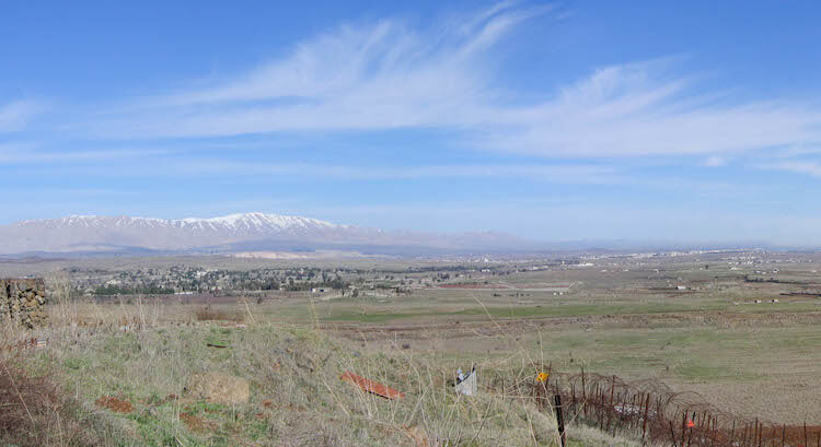 Quneitra panorama with Mount Hermon