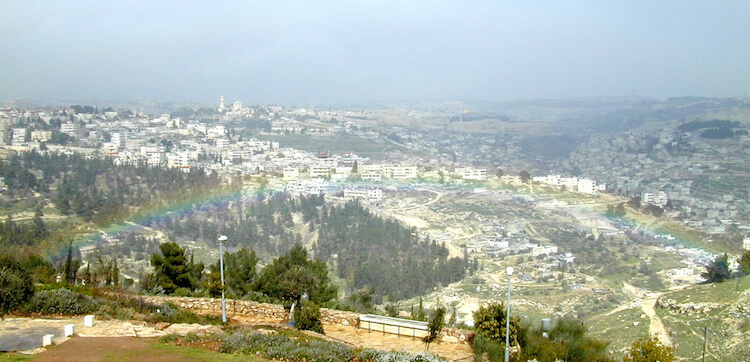 Jerusalem rainbow from Haas Promenade, tb021501203