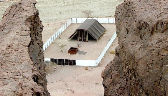 Tabernacle model from above.