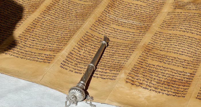 Torah Scroll with pointer