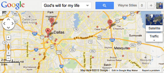 God's will isn't on Google Maps.