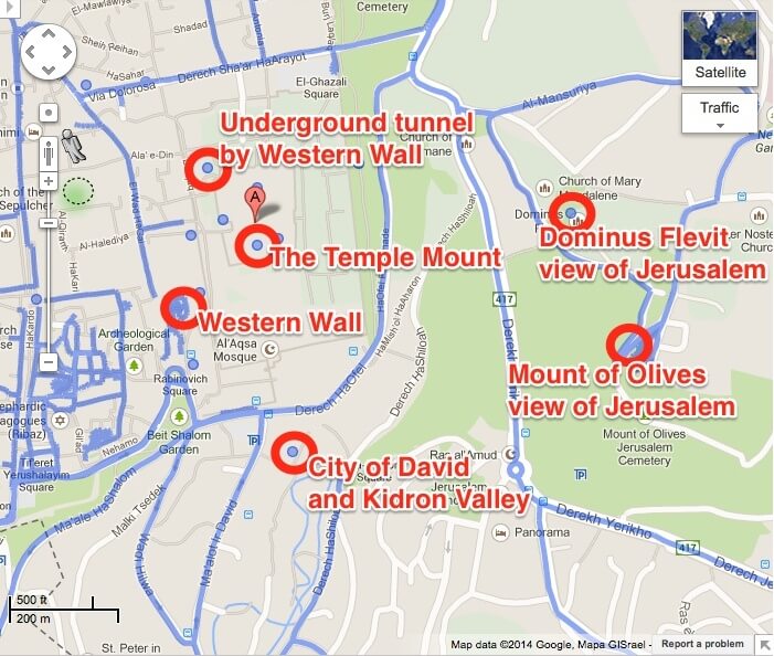 Places you can see in Jerusalem